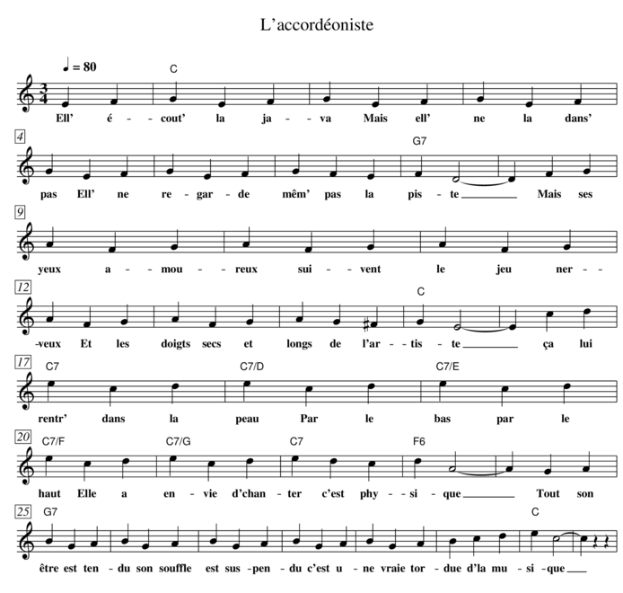 accordéoniste refrain